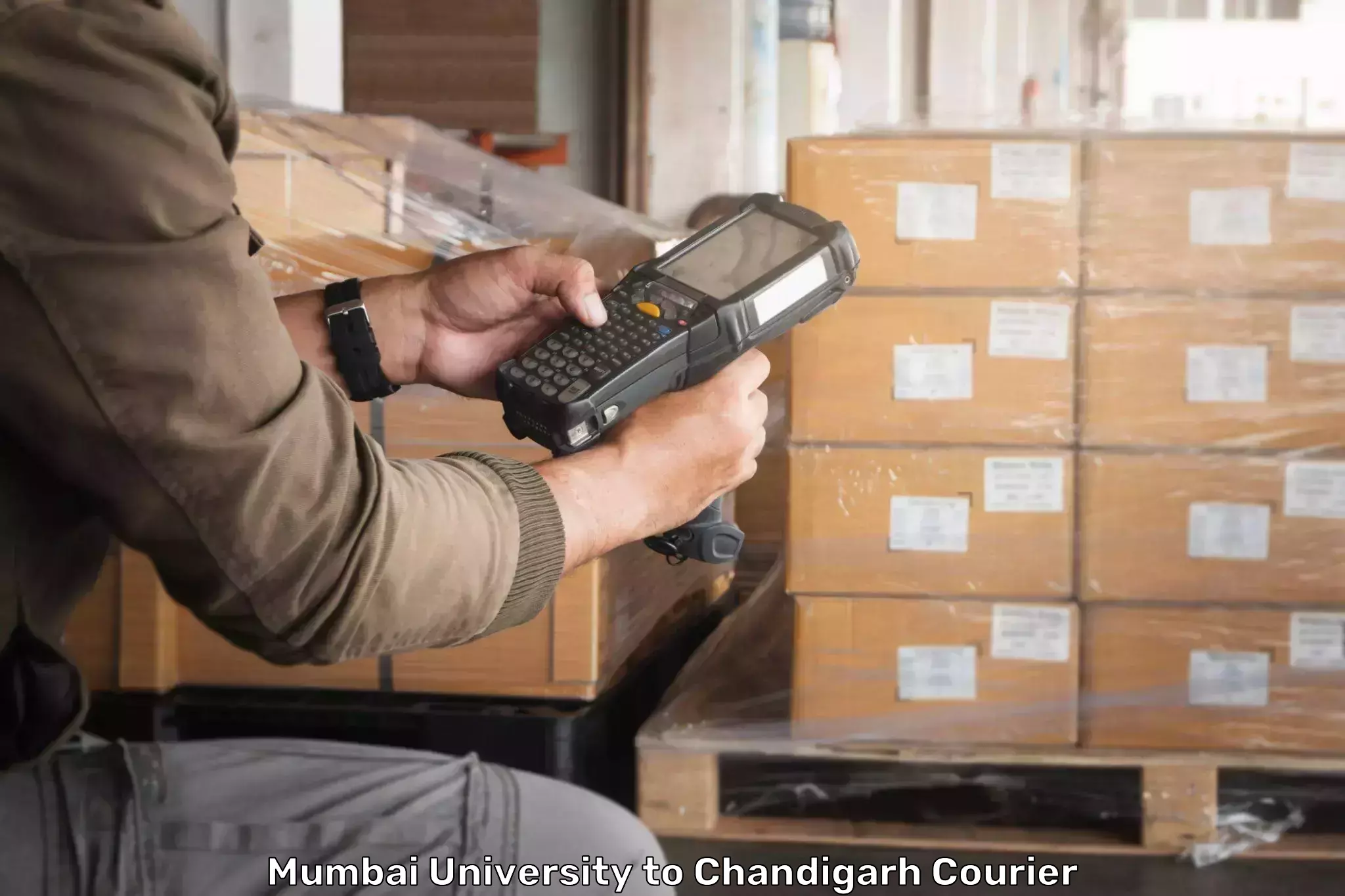 Return courier service Mumbai University to Panjab University Chandigarh