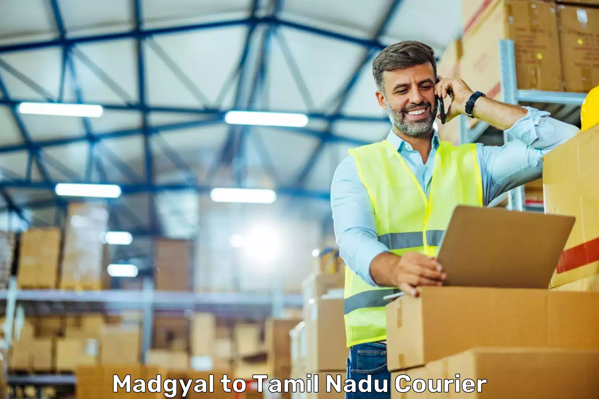 Express courier facilities Madgyal to Bodinayakanur