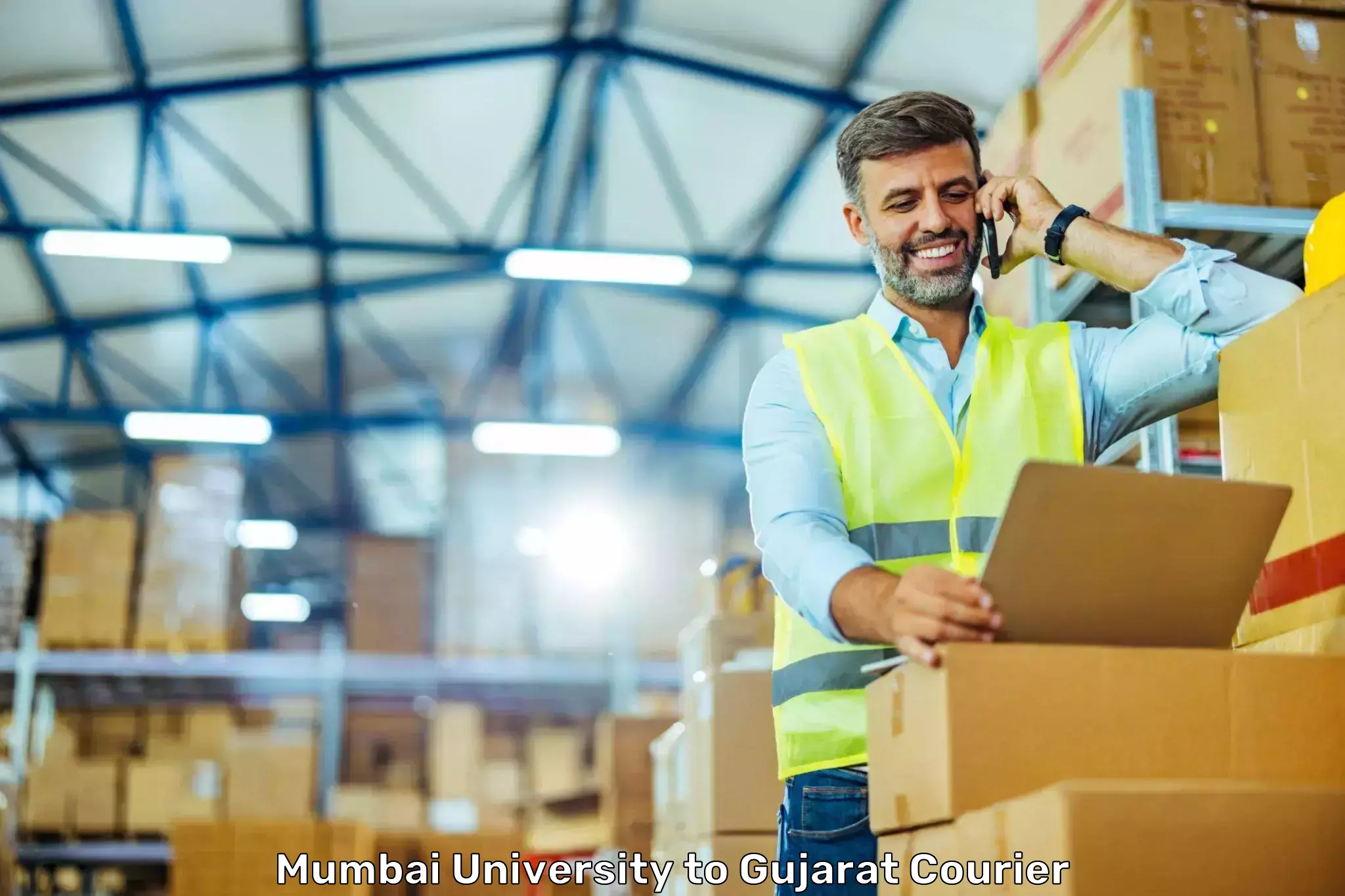 Cross-border shipping Mumbai University to Gujarat