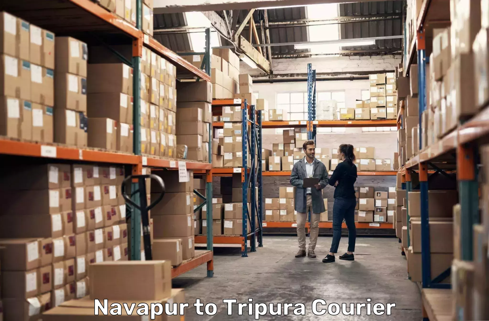 Courier insurance Navapur to Udaipur Tripura