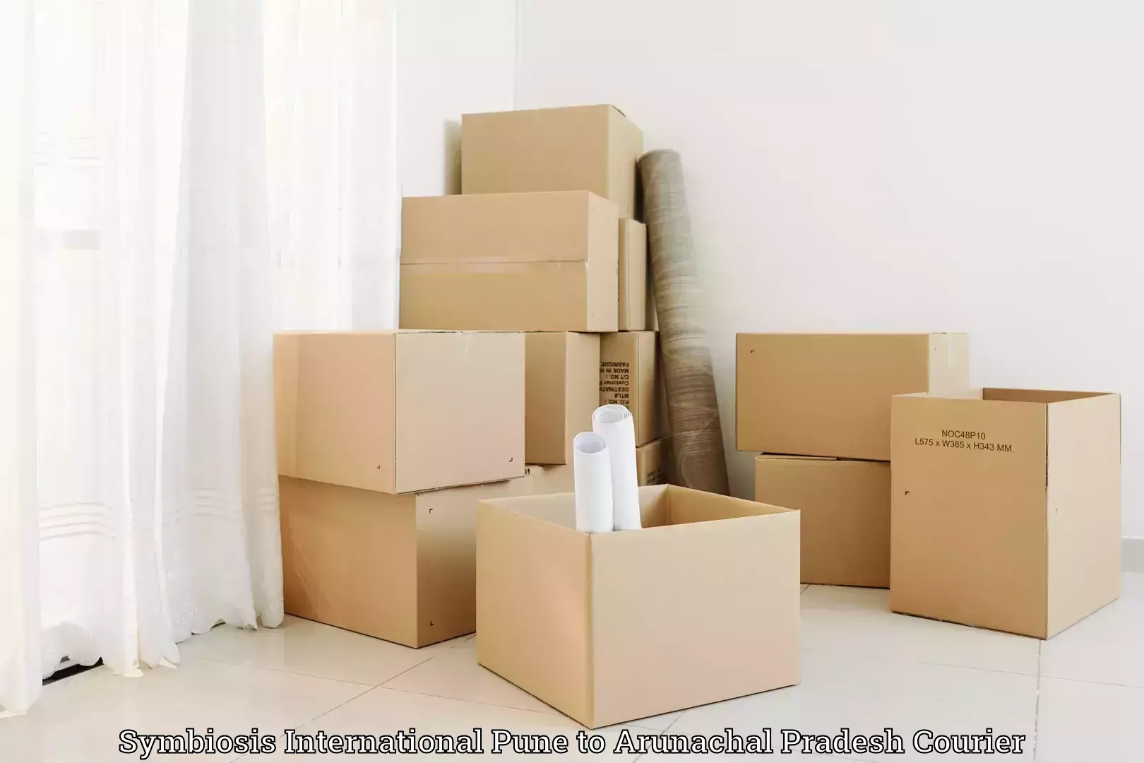 Sports equipment baggage shipping Symbiosis International Pune to Upper Siang