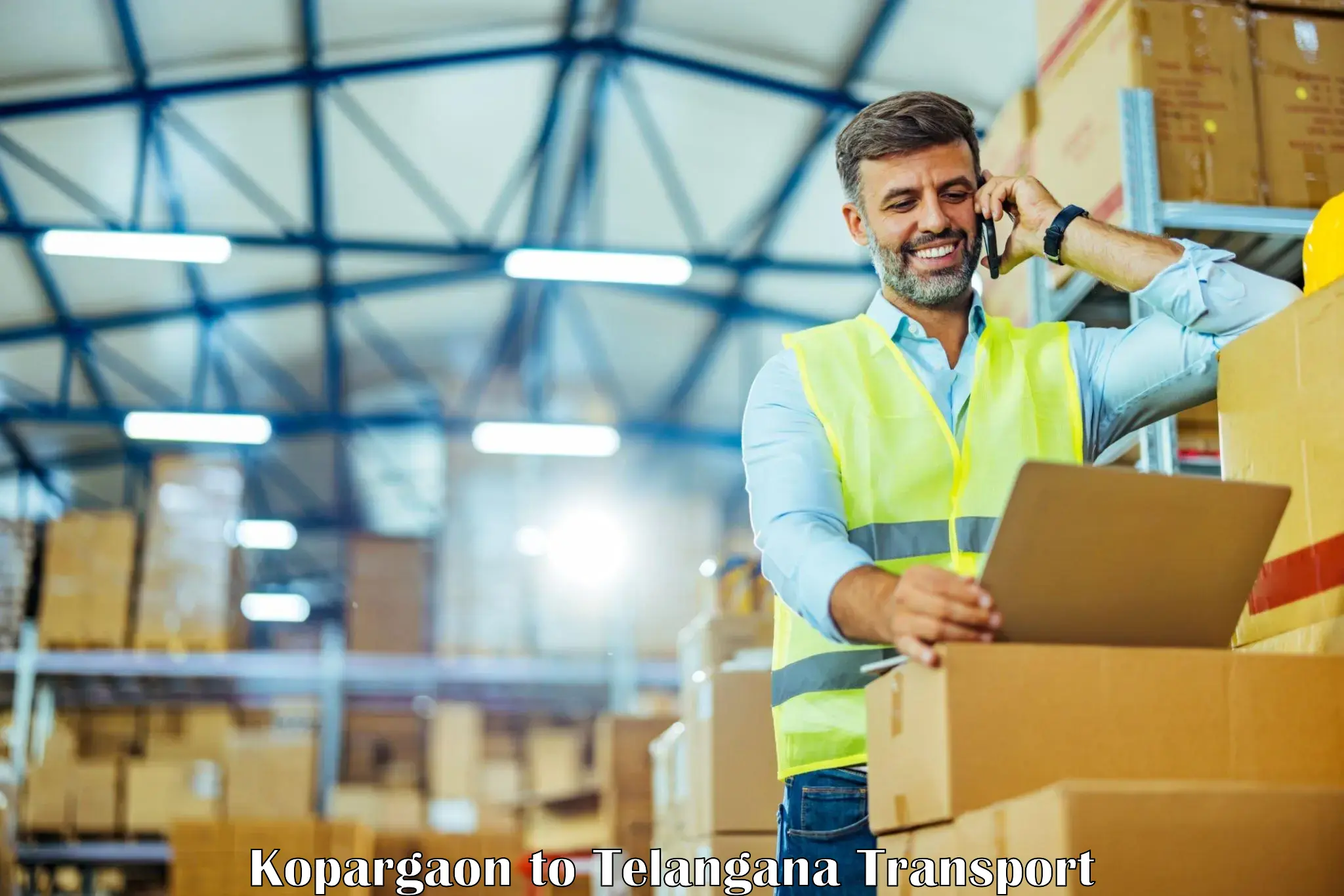 International cargo transportation services Kopargaon to Narsampet